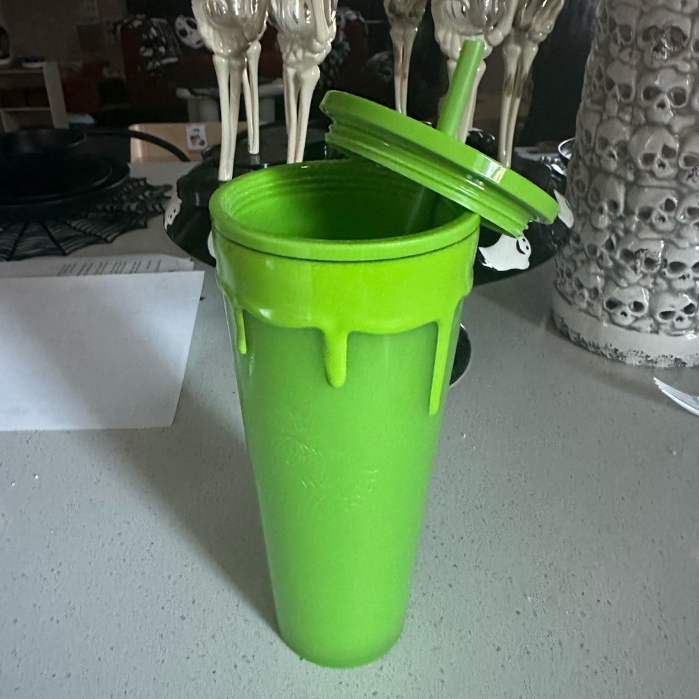 Starbucks Neon Green Drip Tumbler with Straw